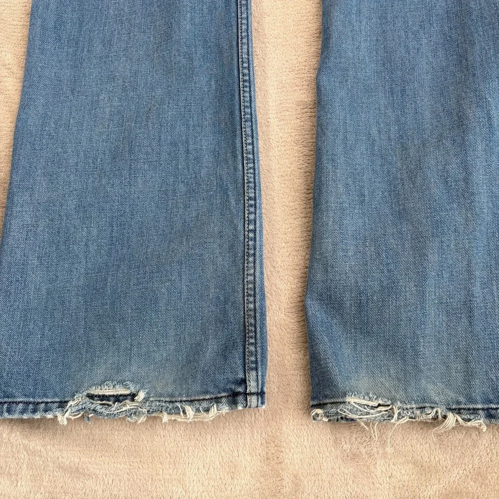 Diesel Zatiny‎ Bootcut Jeans Men 36x34 Blue 008AT Distressed Fade Button Fly